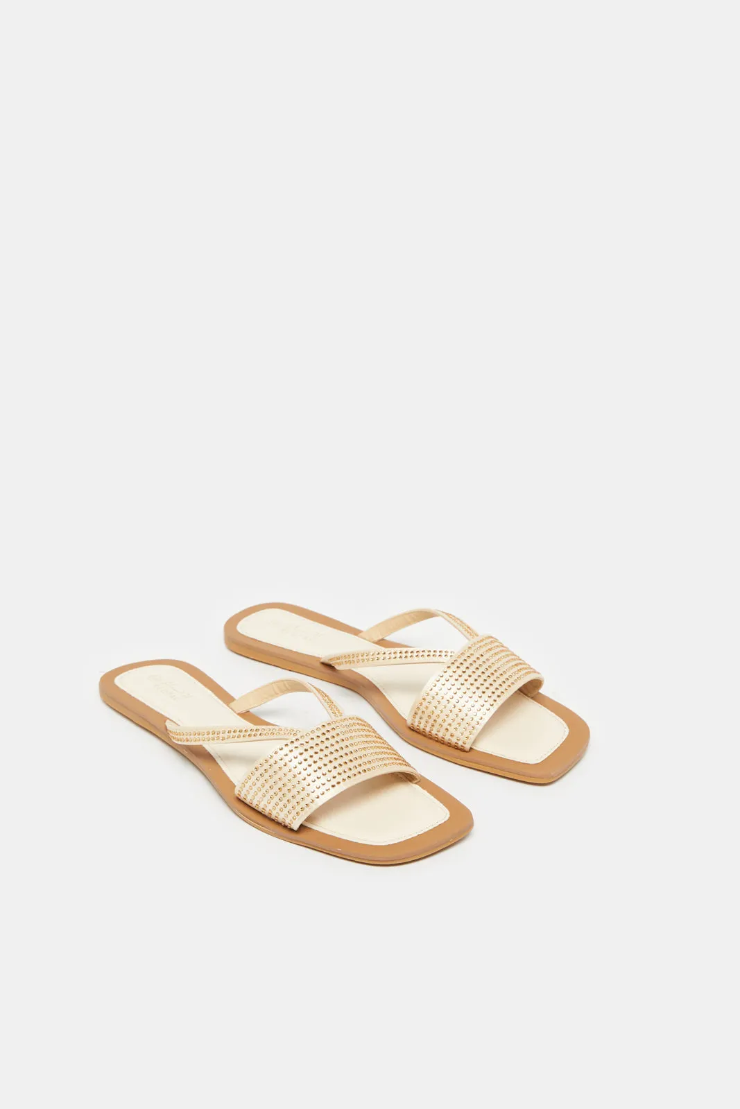 Women Gold Embellished Mule sold by Redtag product image thumbnail 2