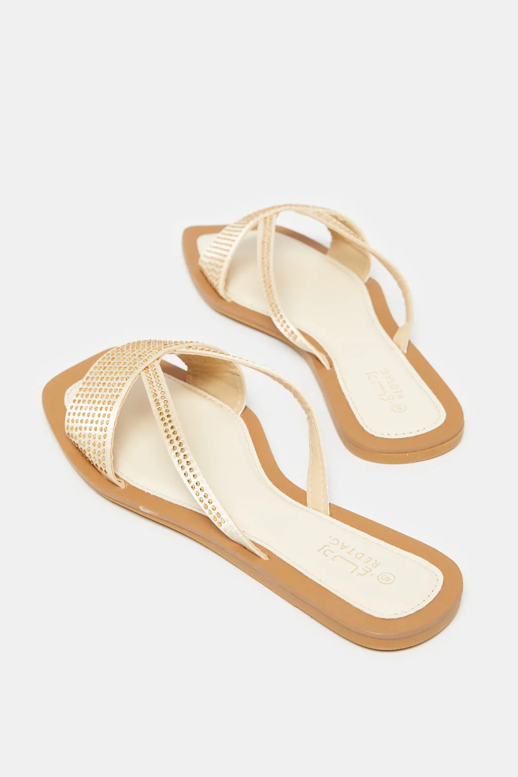 Women Gold Embellished Mule sold by Redtag product image thumbnail 4