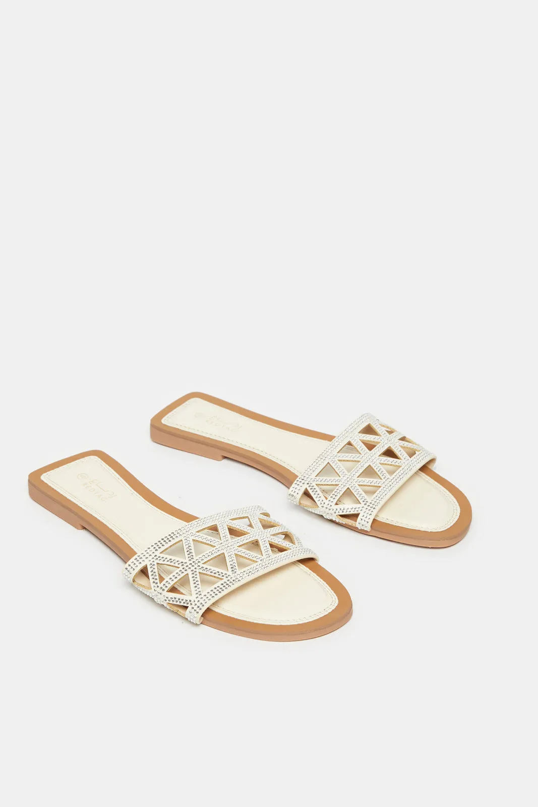 Women White Embellished Mule sold by Redtag product image thumbnail 2