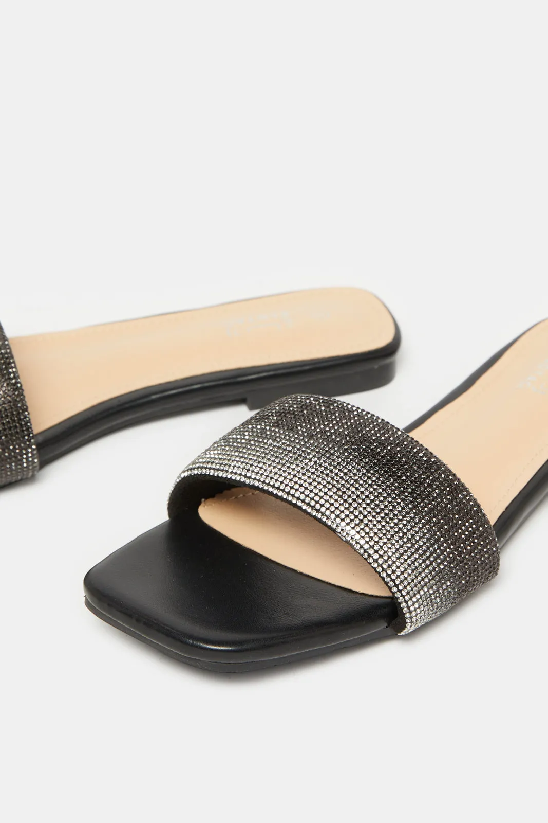 Women Black Embellished Mule sold by Redtag product image thumbnail 3