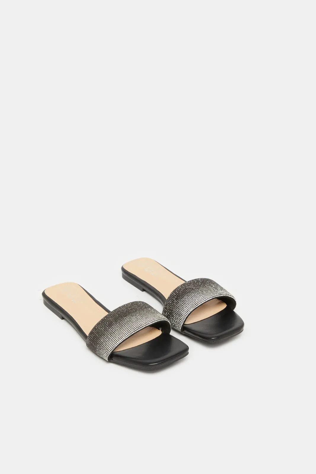 Women Black Embellished Mule sold by Redtag product image thumbnail 2