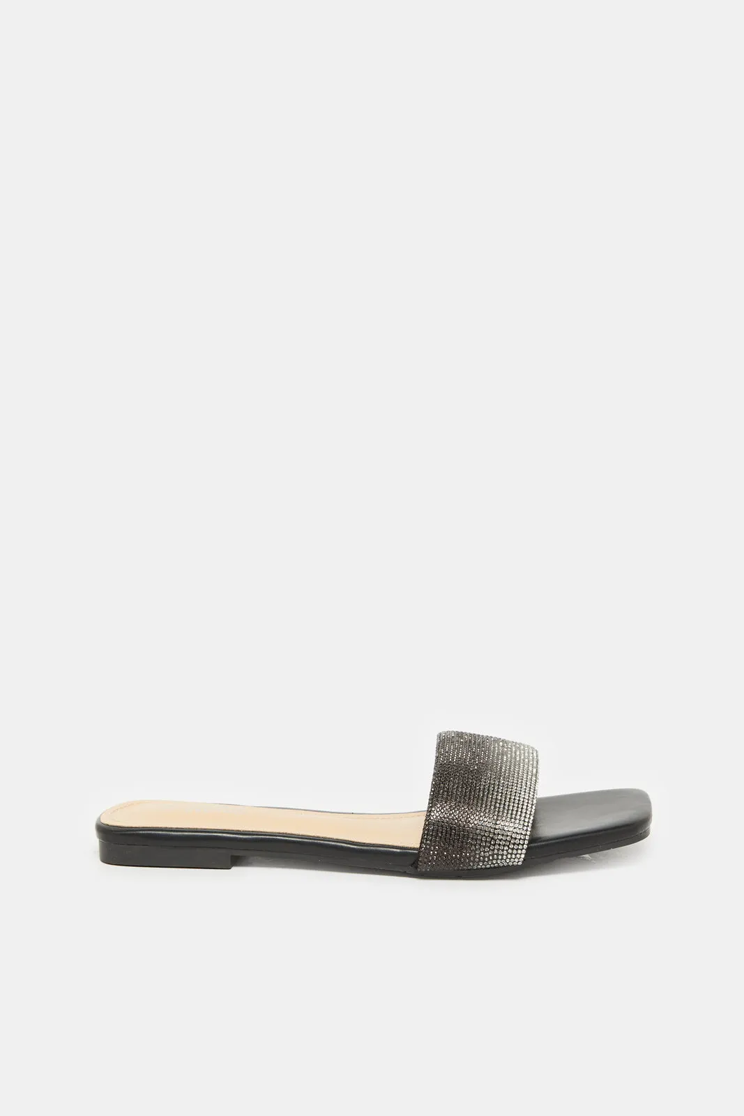 Women Black Embellished Mule sold by Redtag