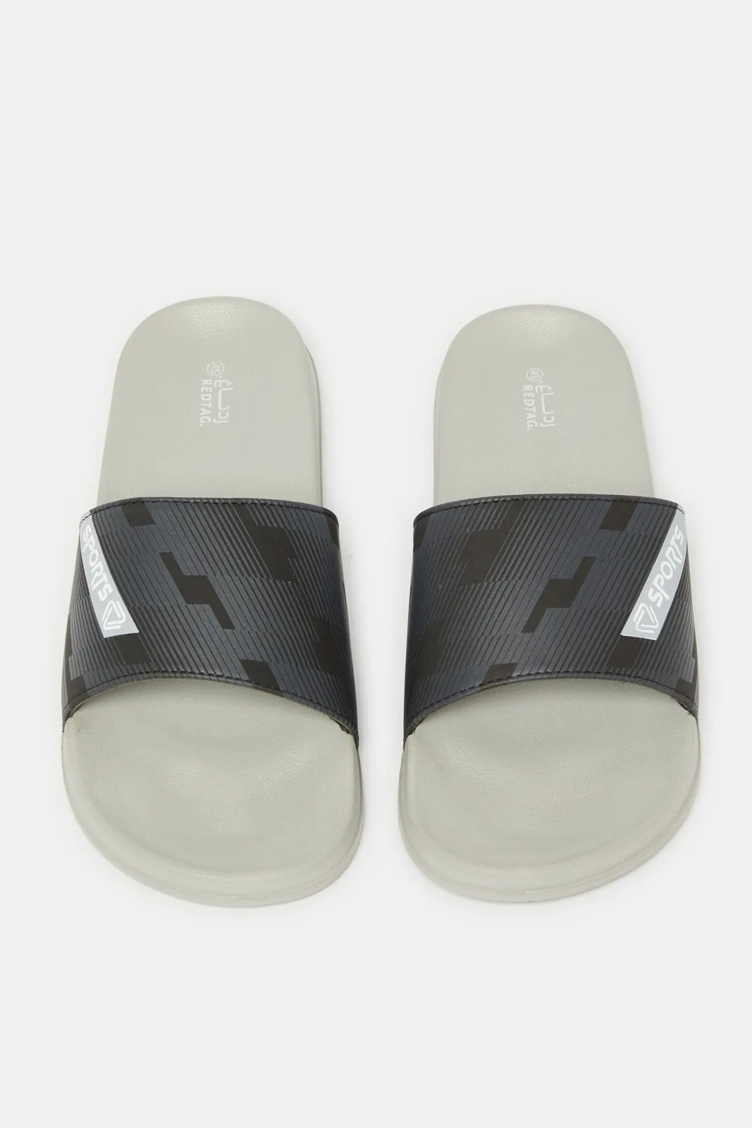 Men Grey Printed Slide sold by Redtag product image thumbnail 2