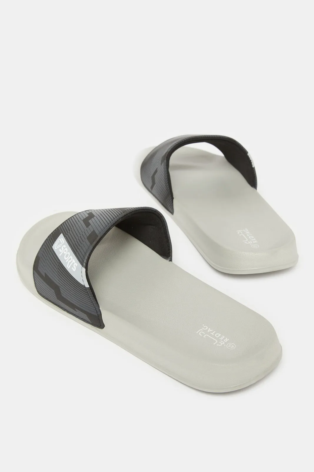 Men Grey Printed Slide sold by Redtag product image thumbnail 4