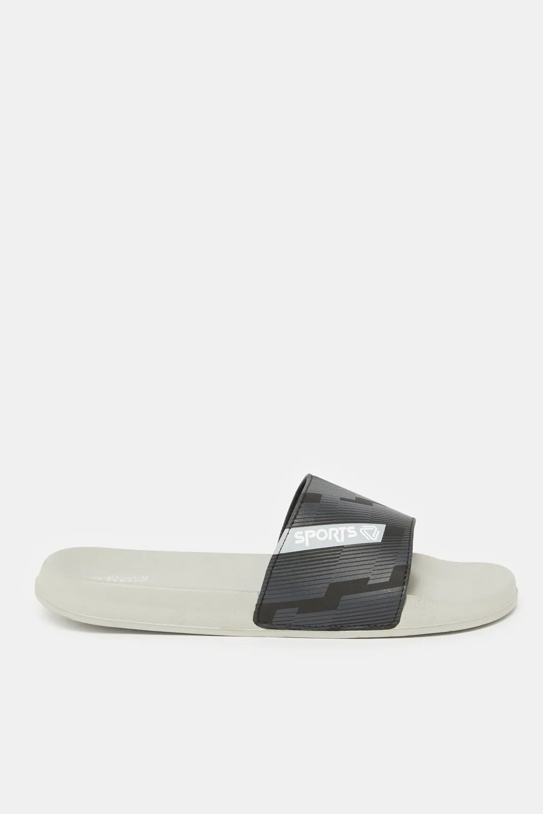 Men Grey Printed Slide sold by Redtag