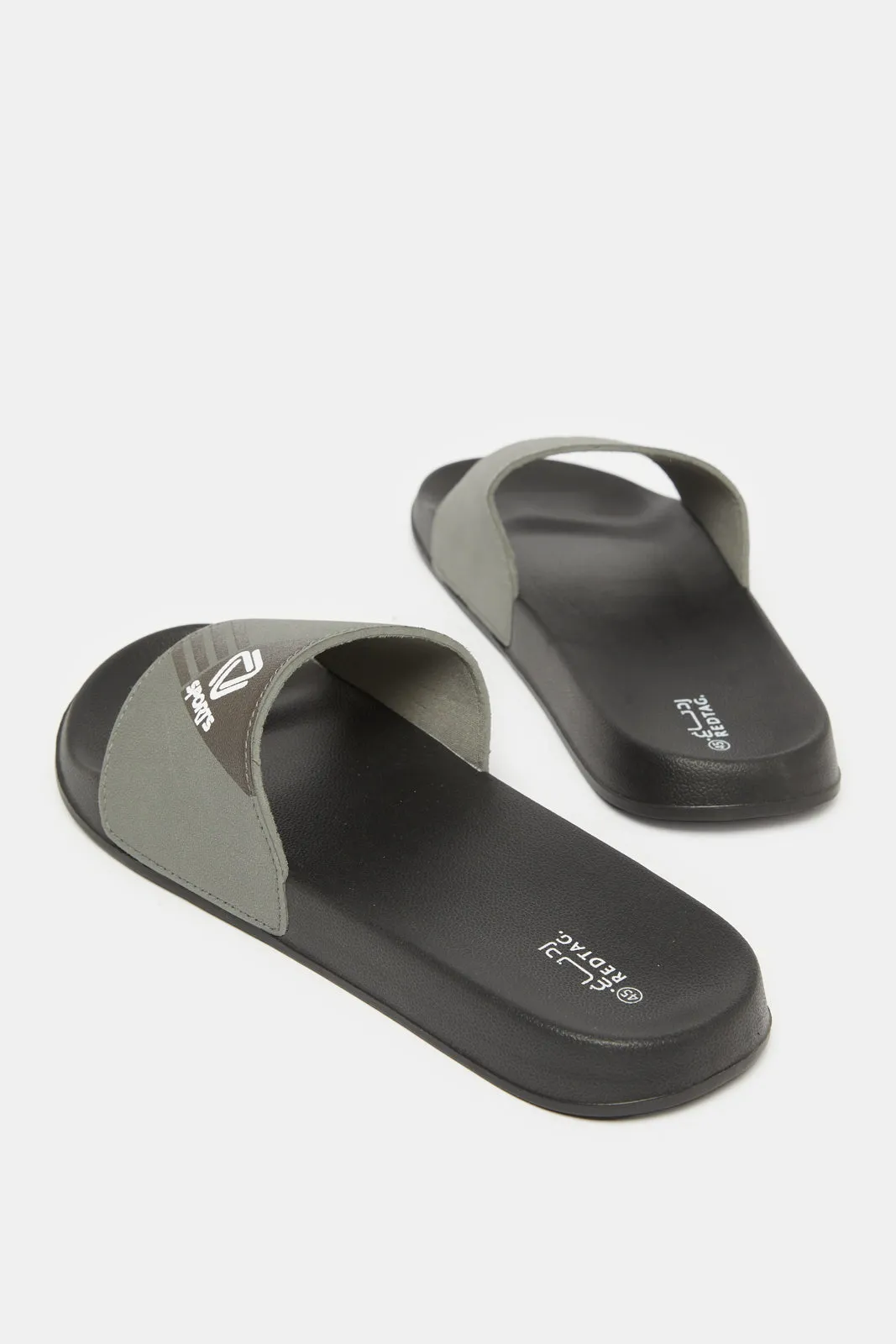 Men Grey Printed Slide sold by Redtag product image thumbnail 4