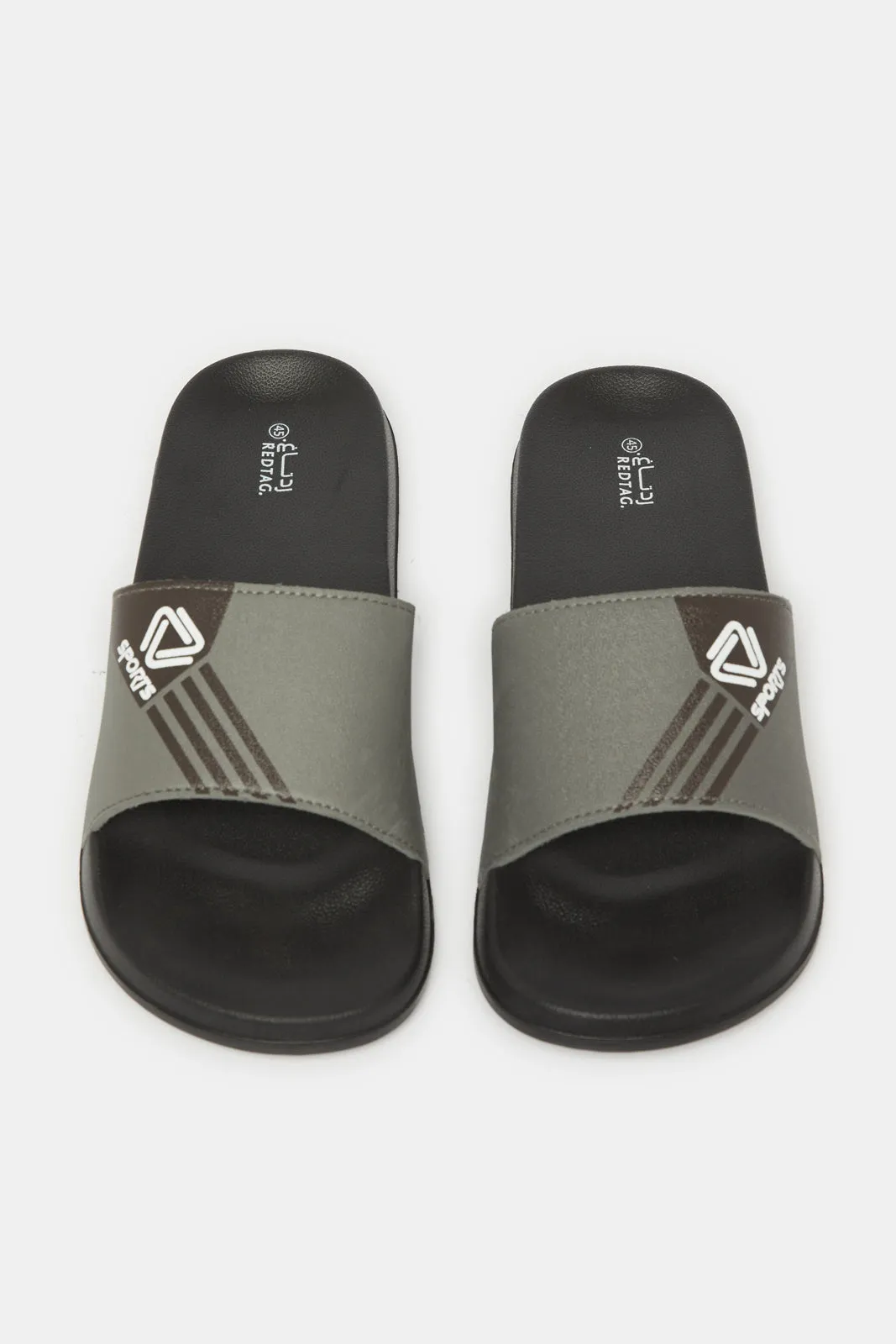 Men Grey Printed Slide sold by Redtag product image thumbnail 2
