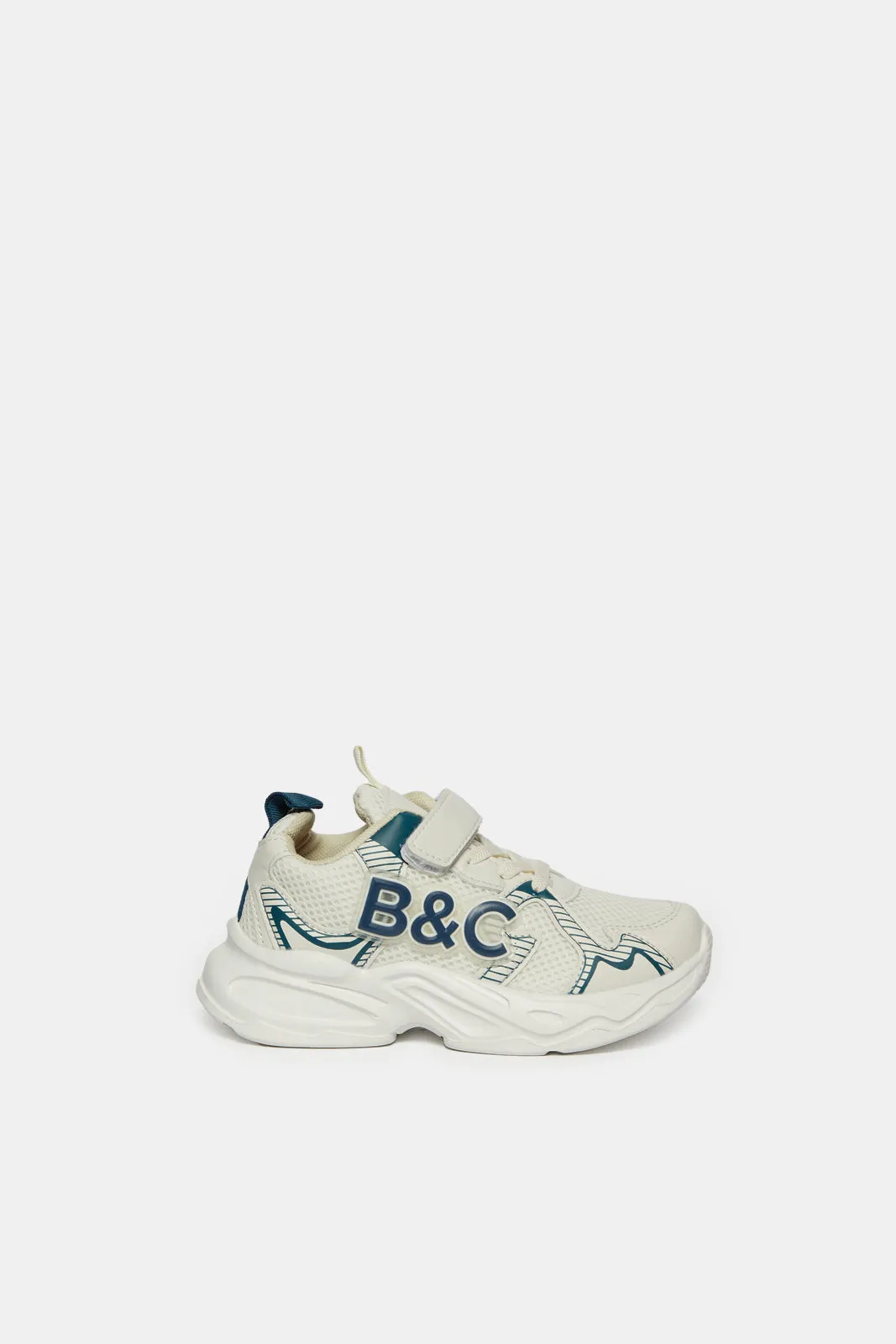Boys White Material Block Chunky Sneakers sold by Redtag