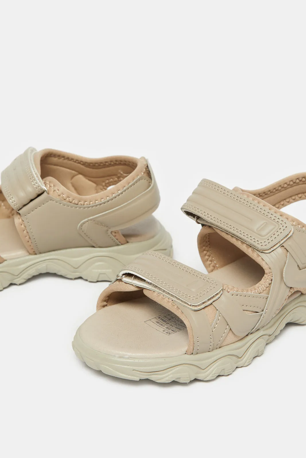 Senior Boys Beige Trekker Sandals sold by Redtag product image thumbnail 3