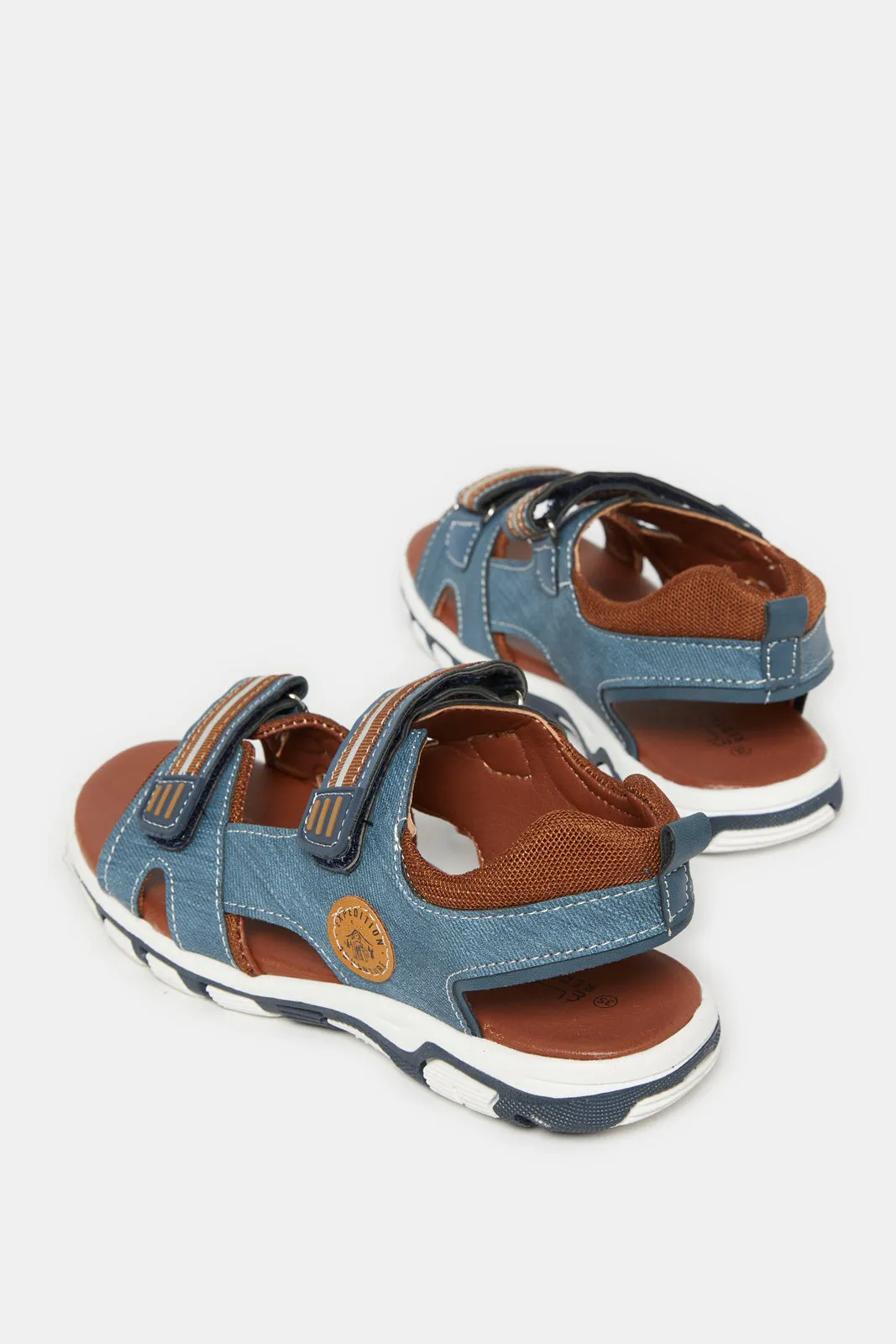 Senior Boys Blue Denim Sporty Sandals sold by Redtag product image thumbnail 4