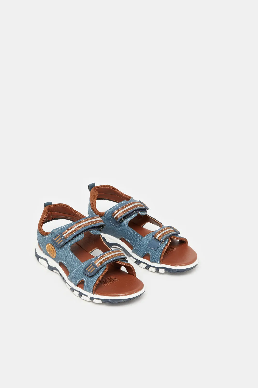 Senior Boys Blue Denim Sporty Sandals sold by Redtag product image thumbnail 2