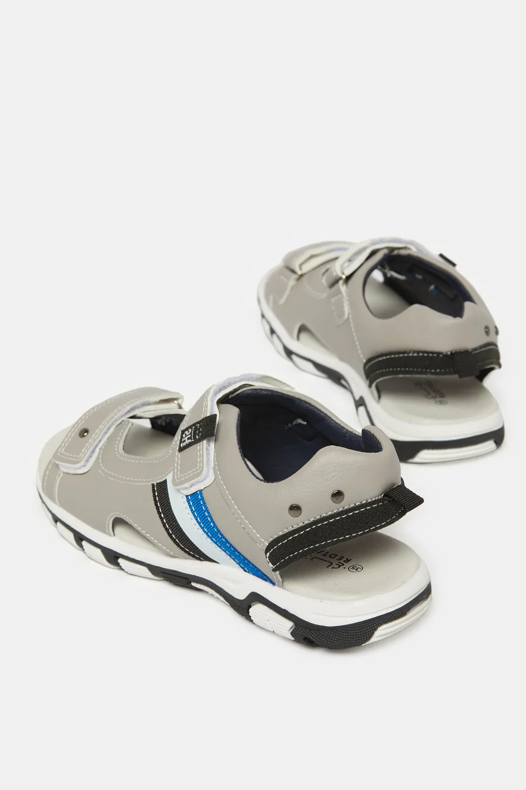 Senior Boys Grey Sporty Sandal sold by Redtag product image thumbnail 4