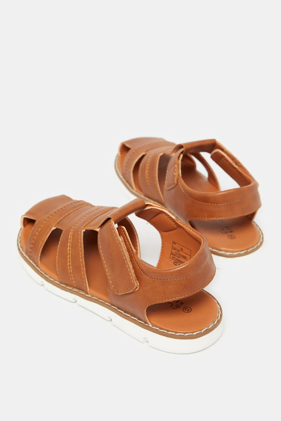 Senior Boys Brown Fisherman Sandals sold by Redtag product image thumbnail 4