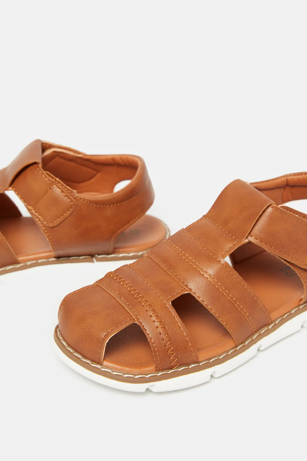 Senior Boys Brown Fisherman Sandals sold by Redtag product image thumbnail 3