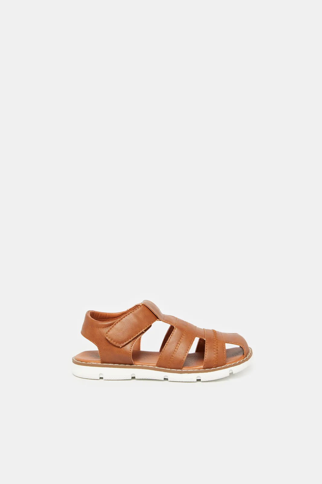 Senior Boys Brown Fisherman Sandals sold by Redtag
