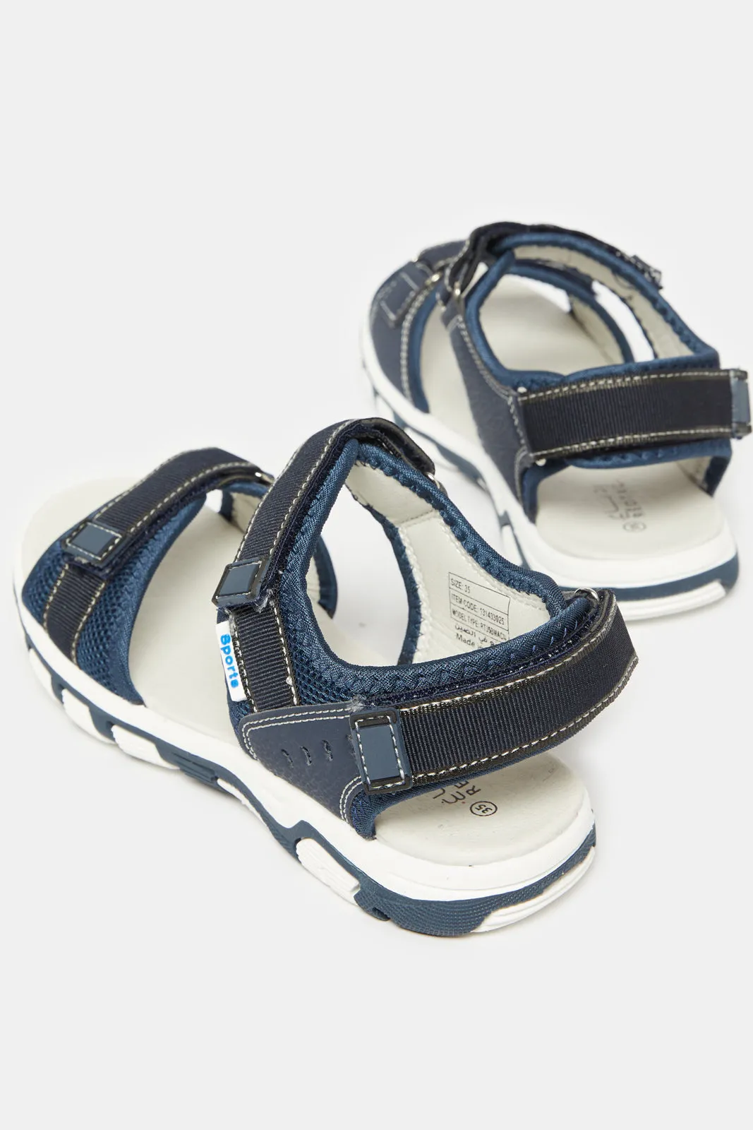 Senior Boys Navy Sporty Sandals sold by Redtag product image thumbnail 4