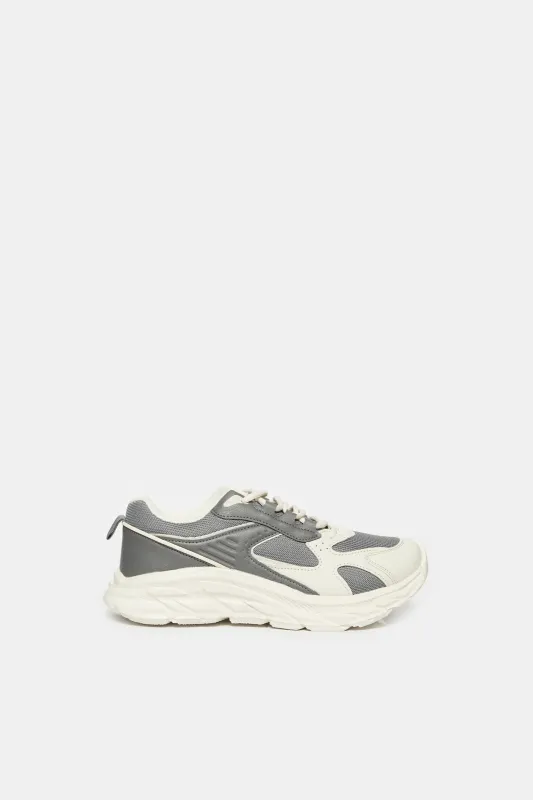 Senior Boys Grey Material Block Chunky sold by Redtag