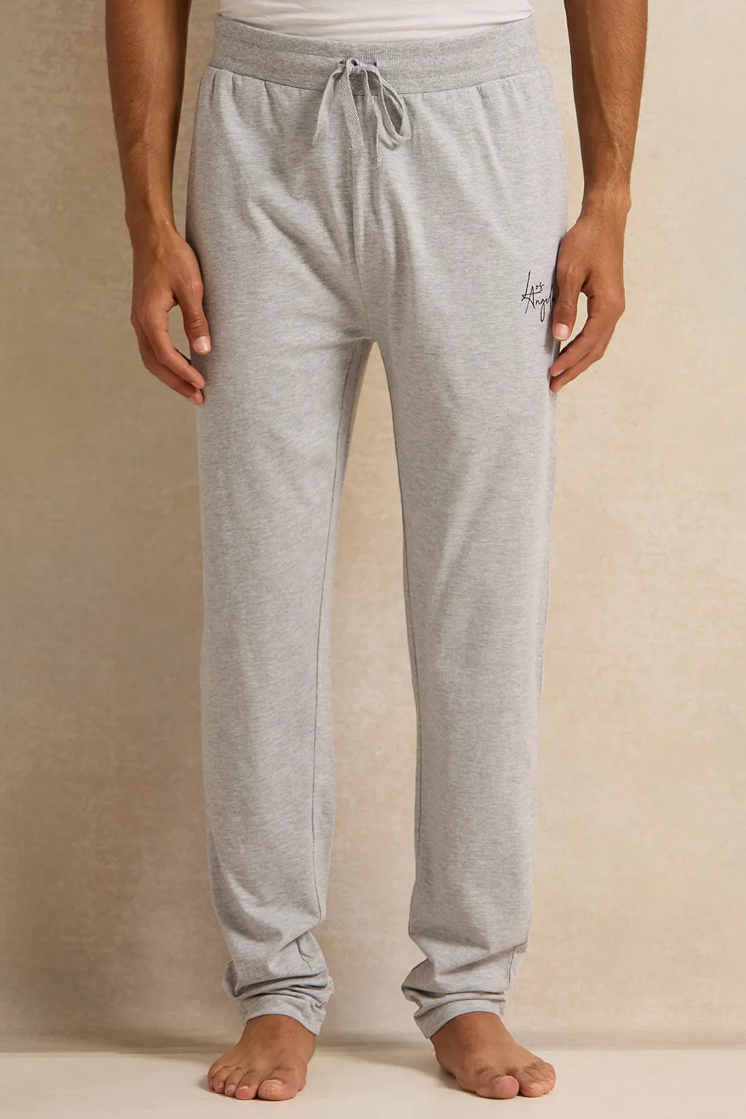 Men Grey Cuffed Pyjama Bottom sold by Redtag