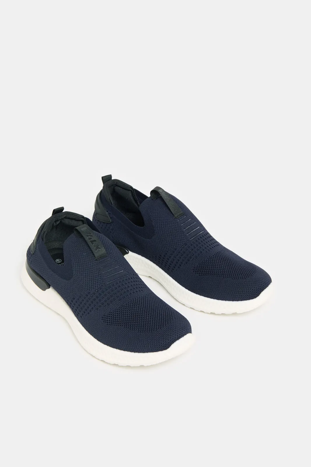 Men Navy Knitted Slip-On Sneakers sold by Redtag product image thumbnail 2