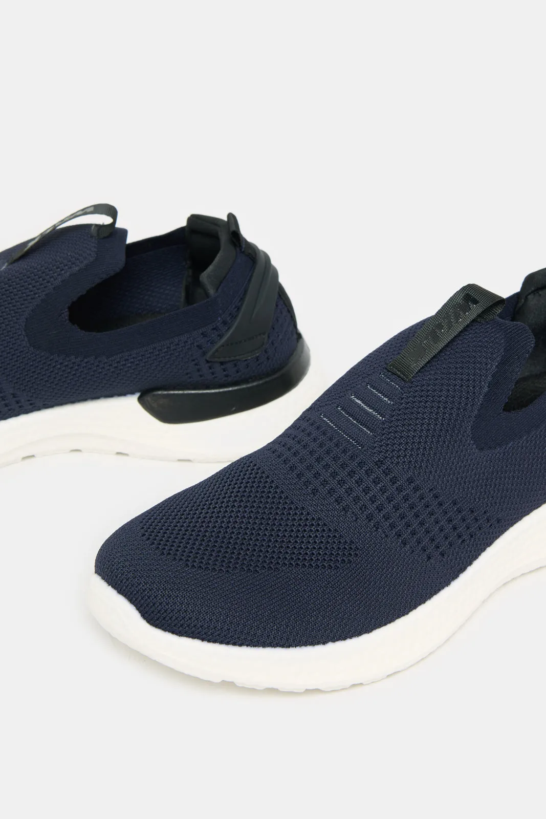 Men Navy Knitted Slip-On Sneakers sold by Redtag product image thumbnail 3