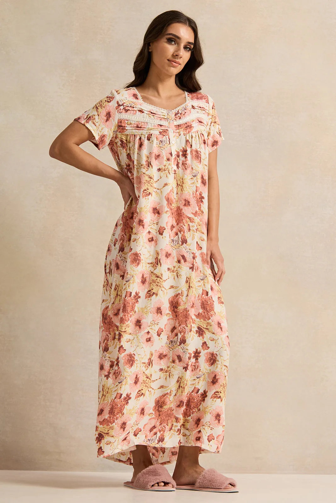 Women Assorted Floral Printed Nightgown sold by Redtag product image thumbnail 4