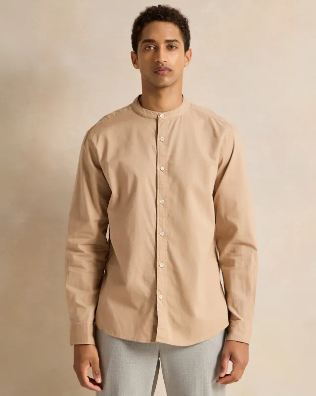 Men Beige Solid Casual Shirt sold by Redtag
