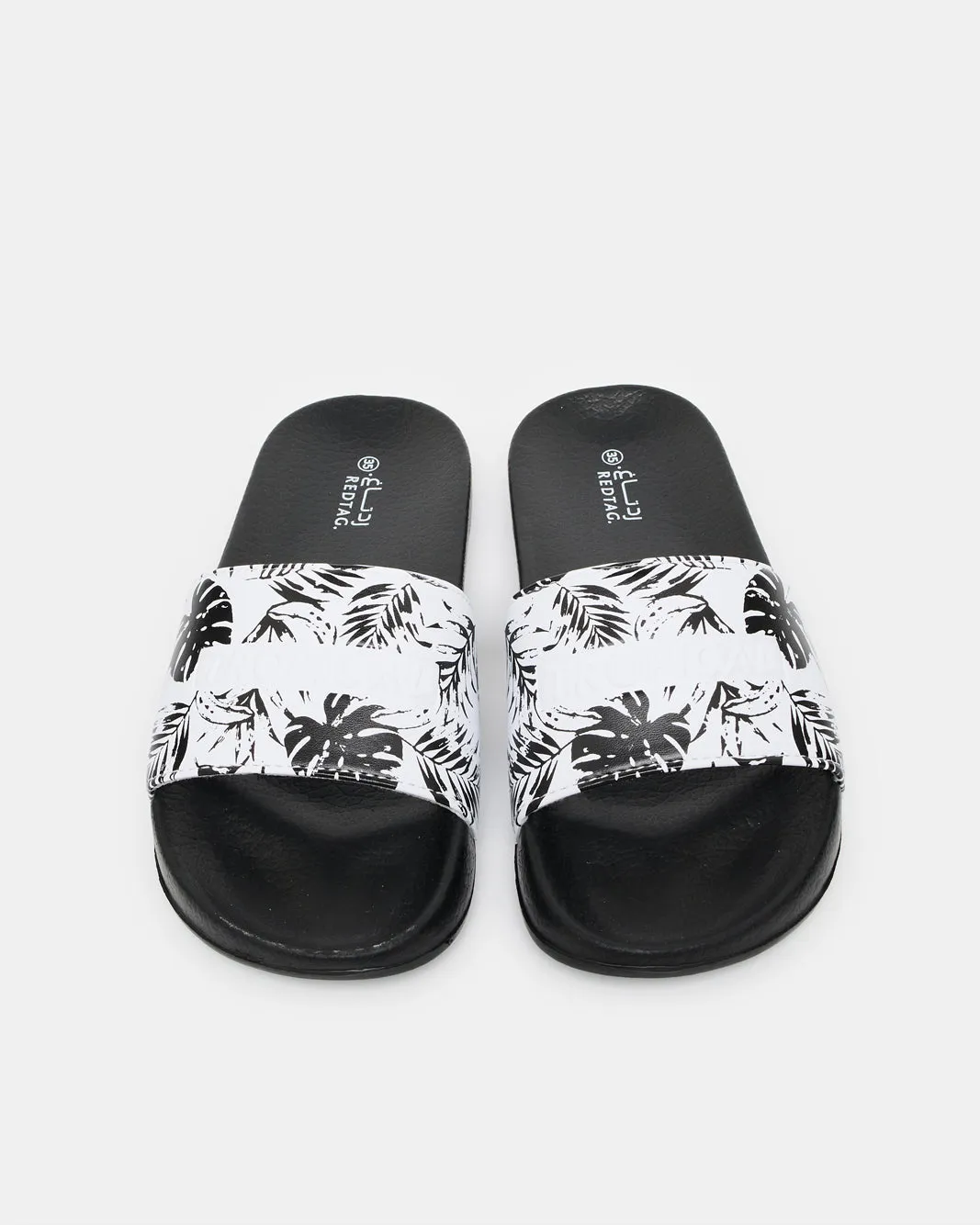 Senior Boys White Printed Slide sold by Redtag product image thumbnail 2