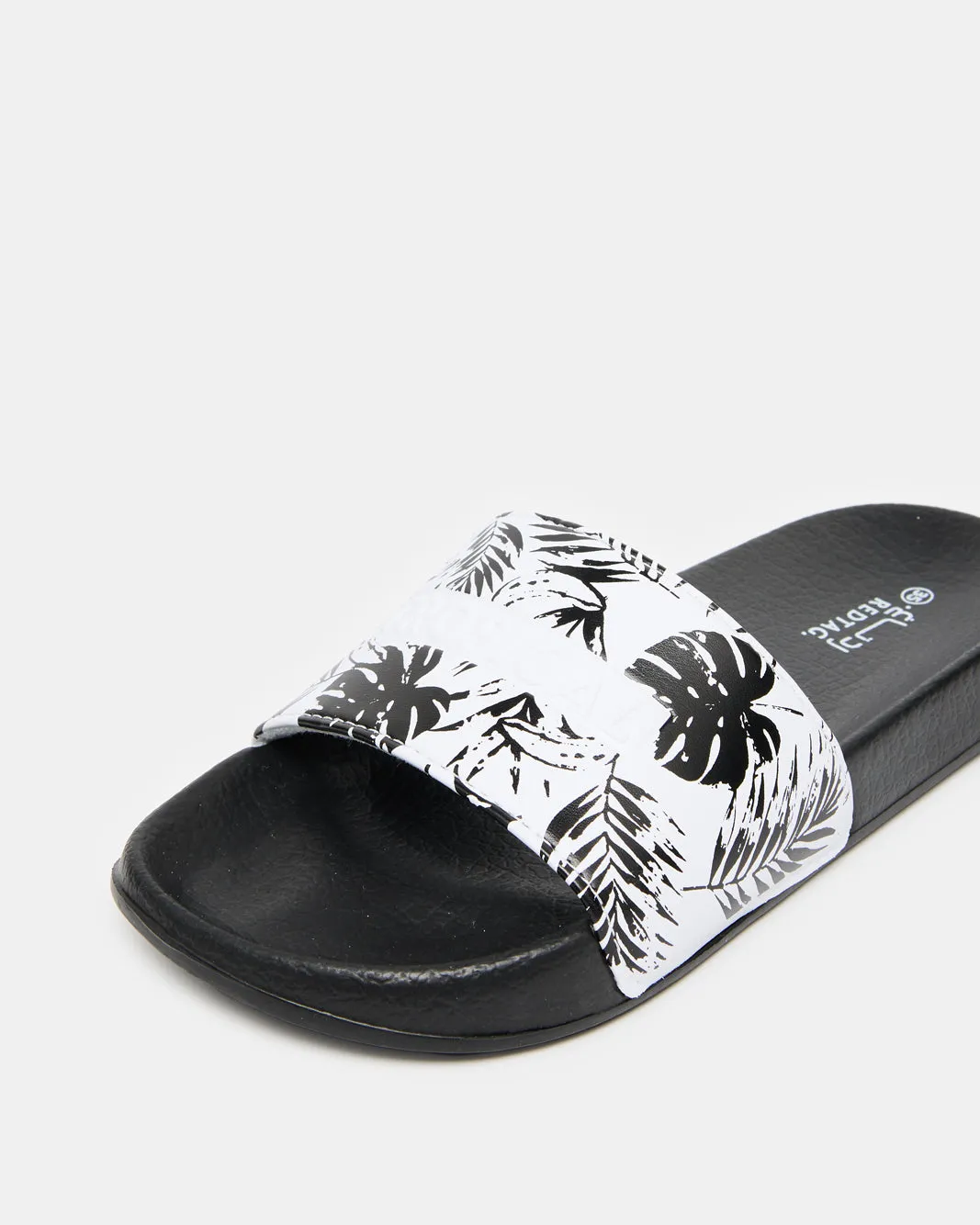 Senior Boys White Printed Slide sold by Redtag product image thumbnail 3