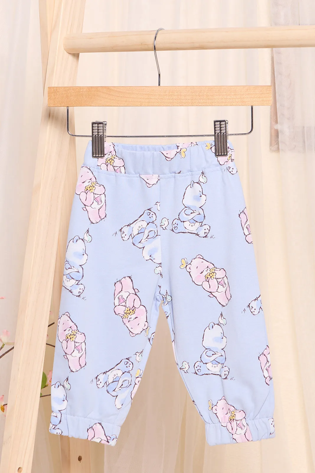 Infant Girls Blue Printed Jogger Pants sold by Redtag