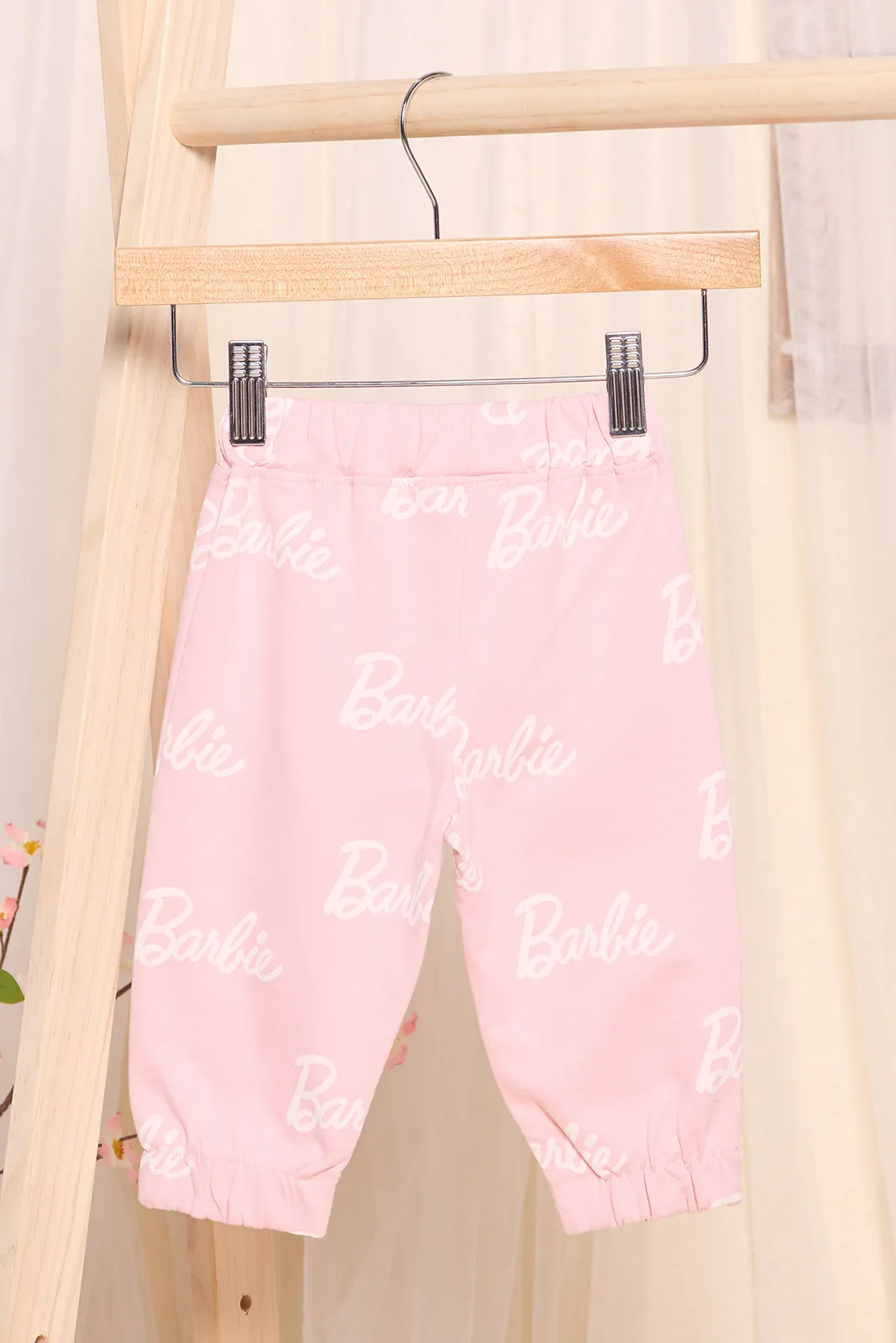 Infant Girls Pink Barbie Print Jogger Pants sold by Redtag product image thumbnail 4