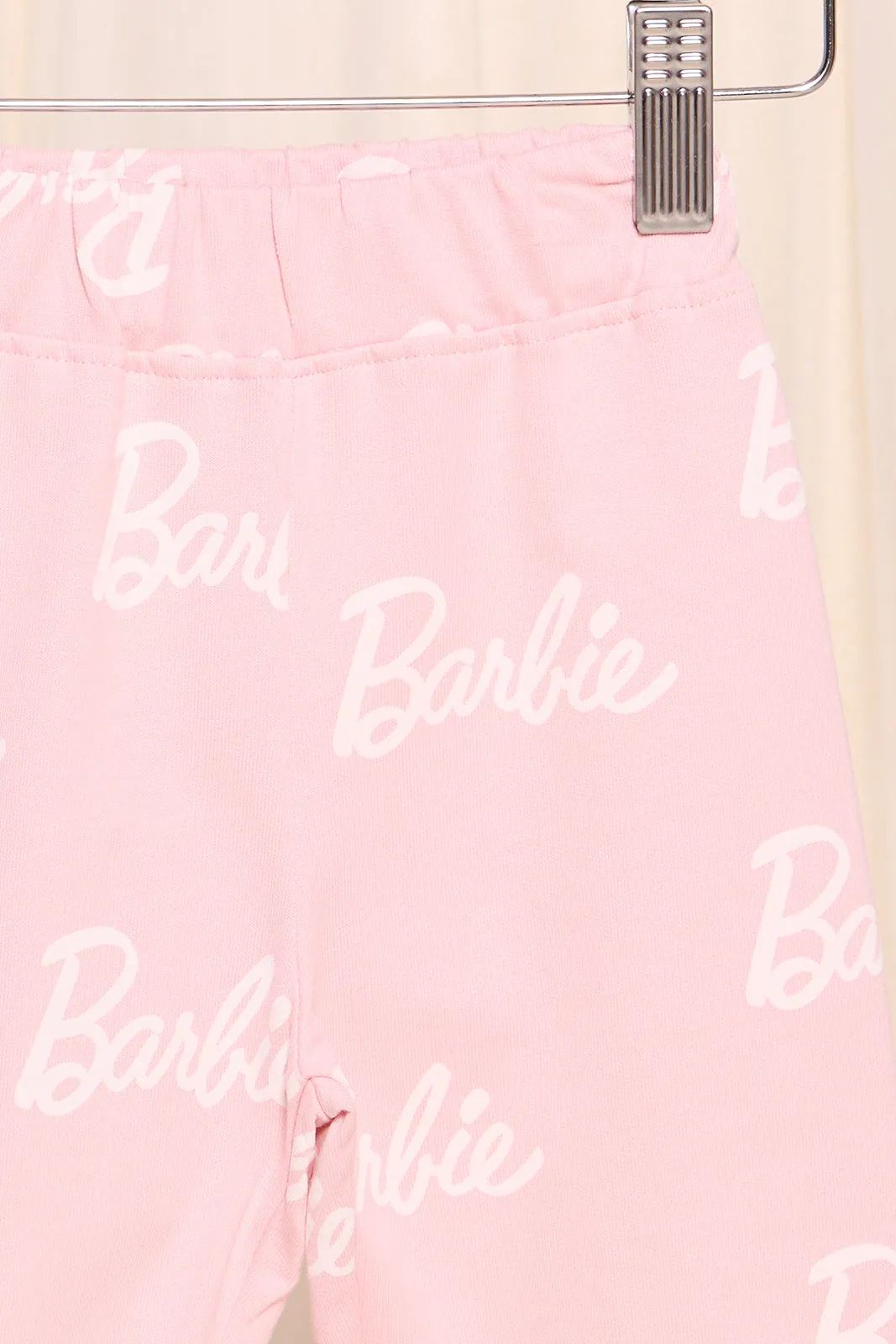 Infant Girls Pink Barbie Print Jogger Pants sold by Redtag product image thumbnail 2