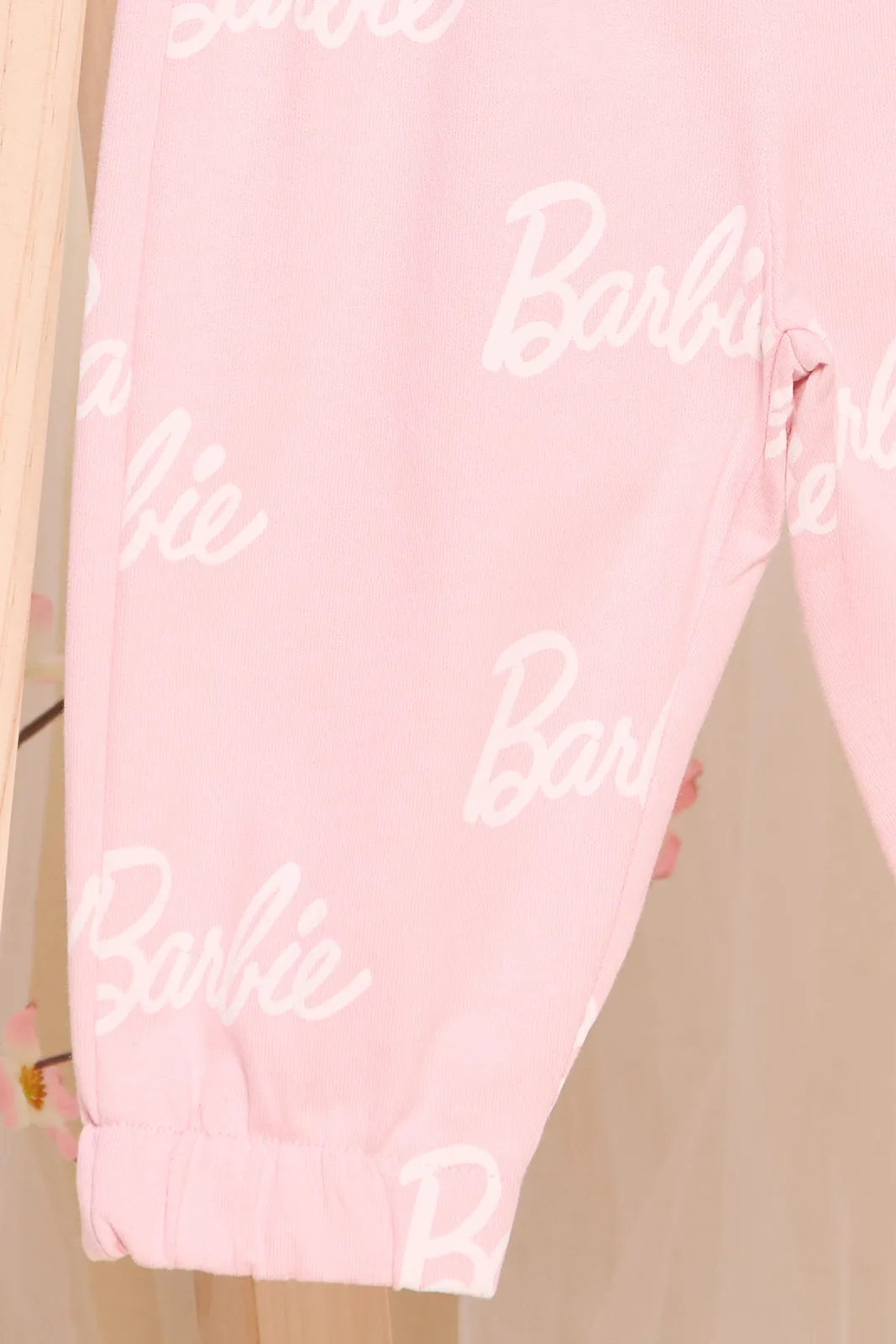 Infant Girls Pink Barbie Print Jogger Pants sold by Redtag product image thumbnail 3