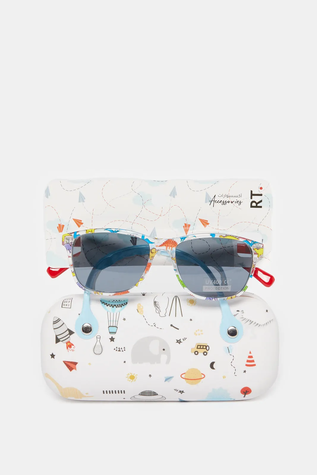 Boys Wayfarer Sunglasses With Printed Case sold by Redtag