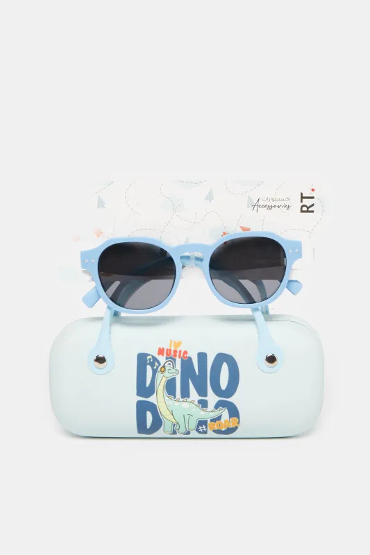 Boys Wayfarer Sunglasses With Printed Case sold by Redtag