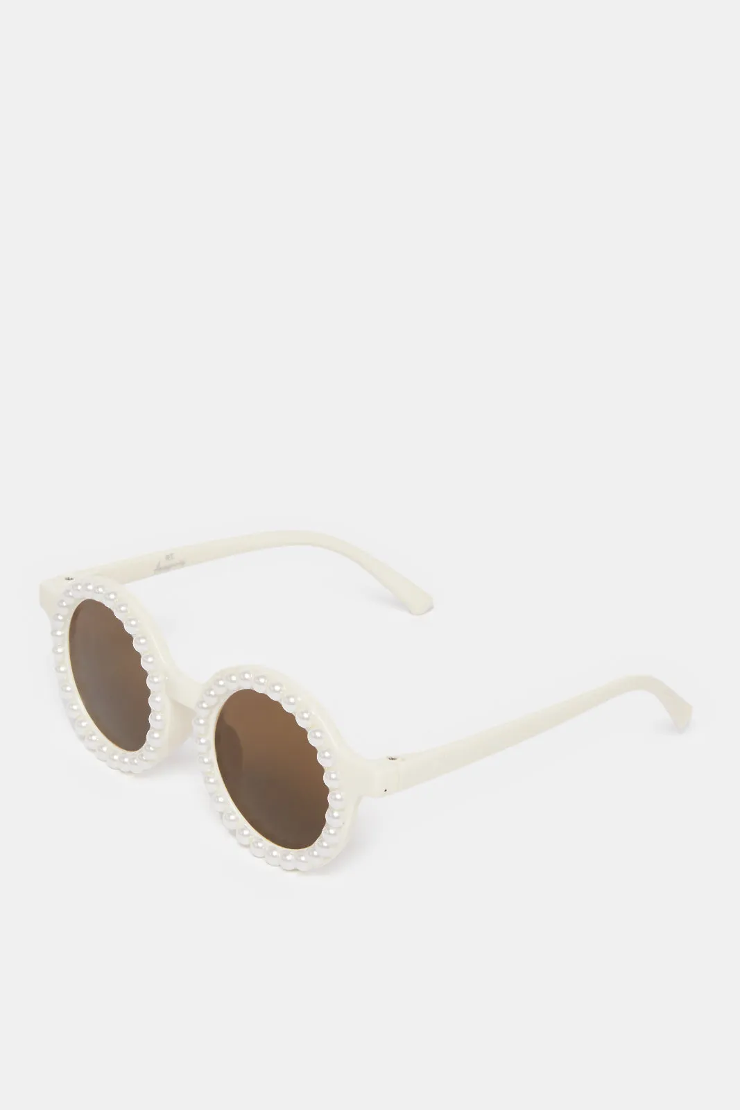 Girls White Round Sunglasses With Embellished Case sold by Redtag product image thumbnail 2
