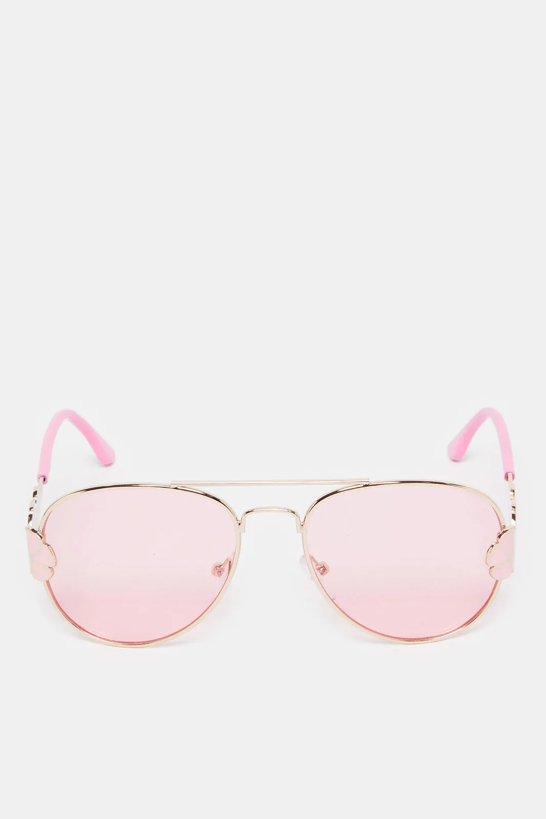 Girls Pink And Gold Aviator Sunglasses sold by Redtag