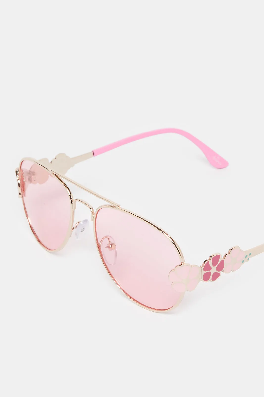 Girls Pink And Gold Aviator Sunglasses sold by Redtag product image thumbnail 3