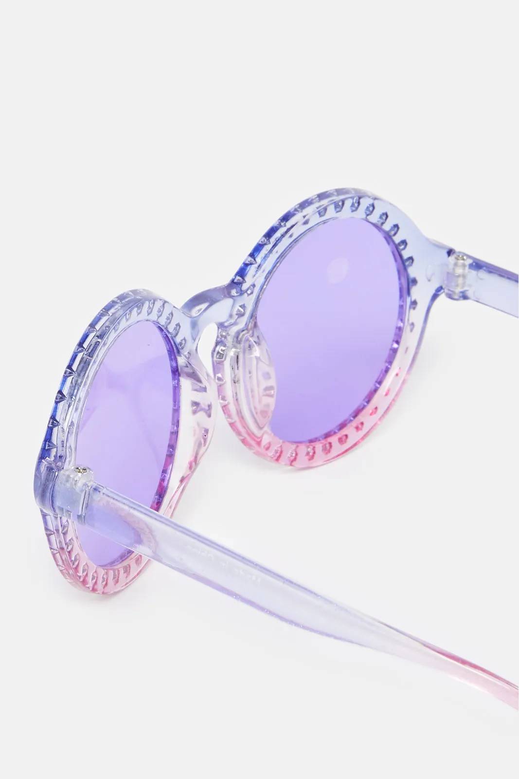 Girls Purple Round Embellished Sunglasses sold by Redtag product image thumbnail 2
