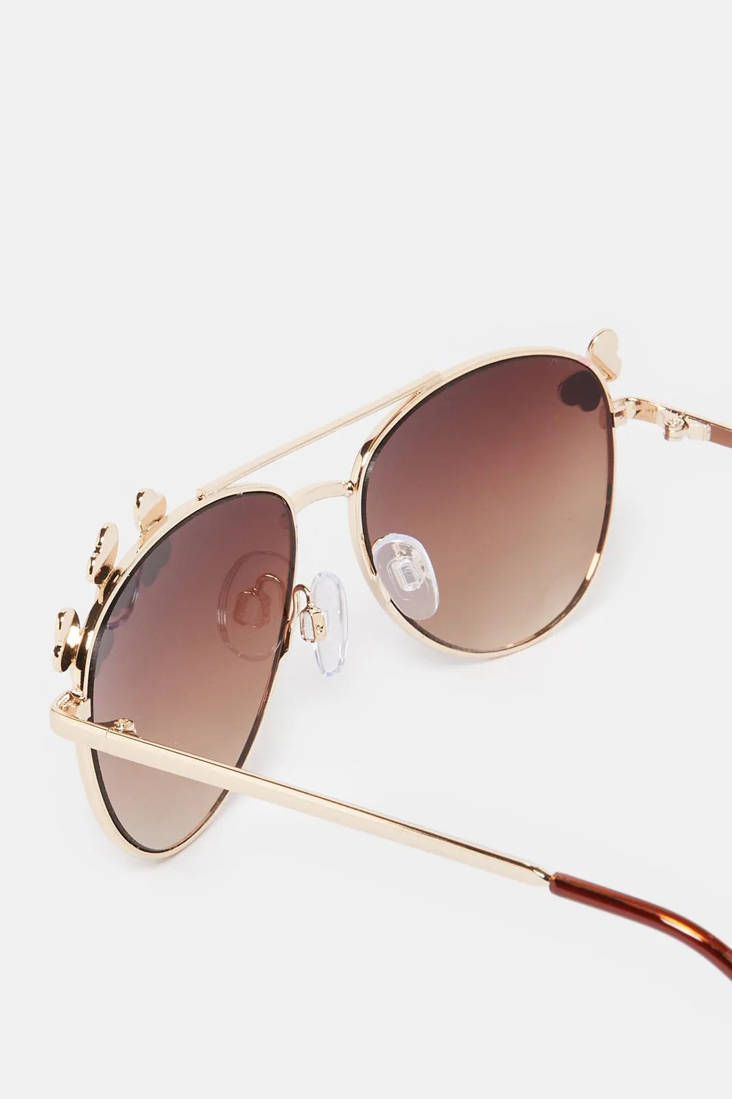 Girls Gold Aviator Embellished Sunglasses sold by Redtag product image thumbnail 2