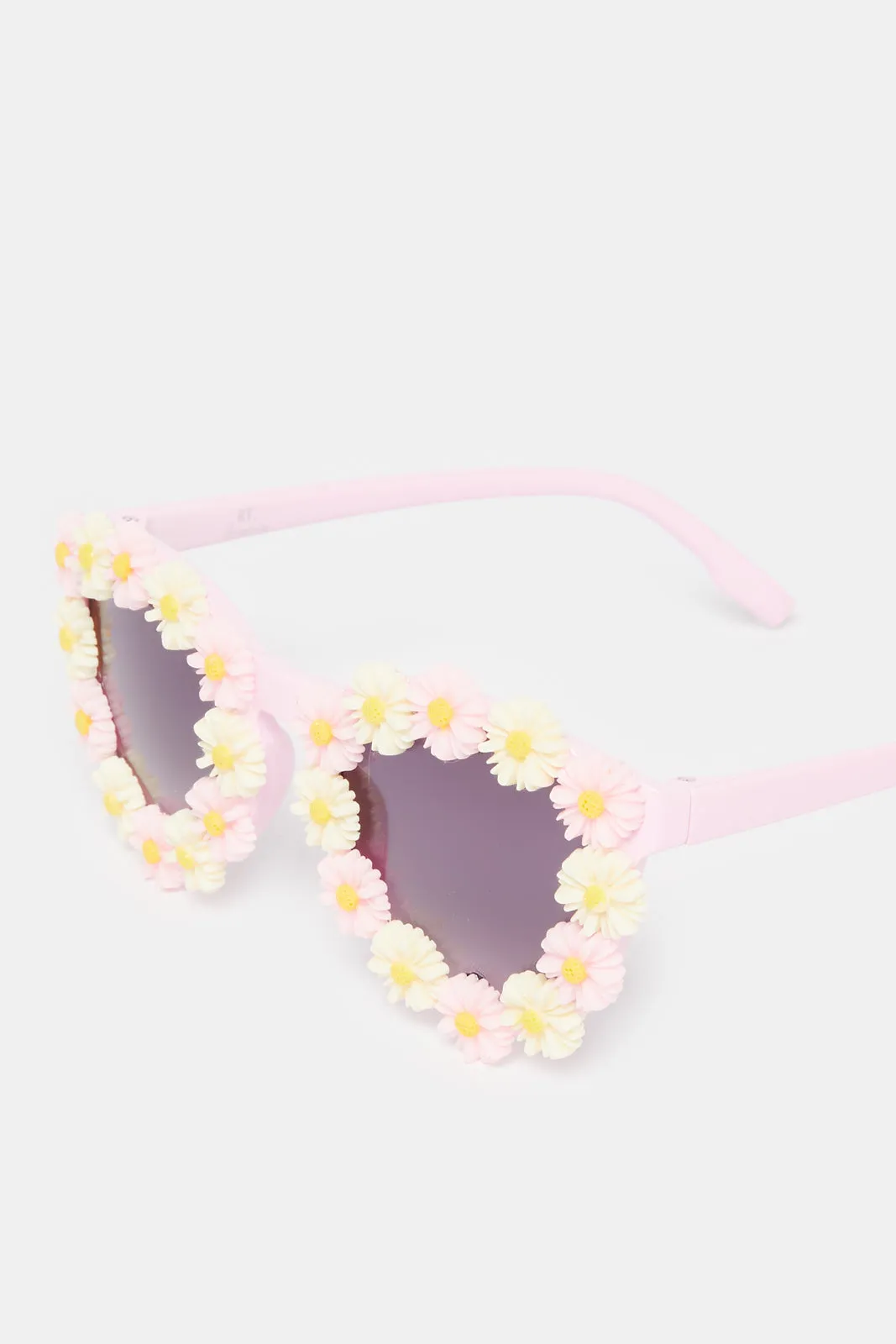 Girls Pink Wayfarer Floral Sunglasses sold by Redtag product image thumbnail 3