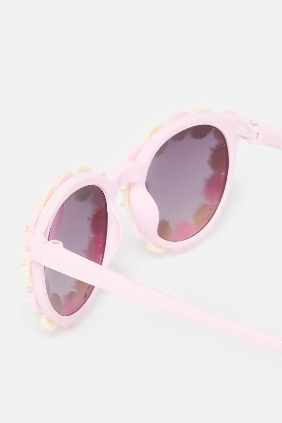 Girls Pink Wayfarer Floral Sunglasses sold by Redtag product image thumbnail 2