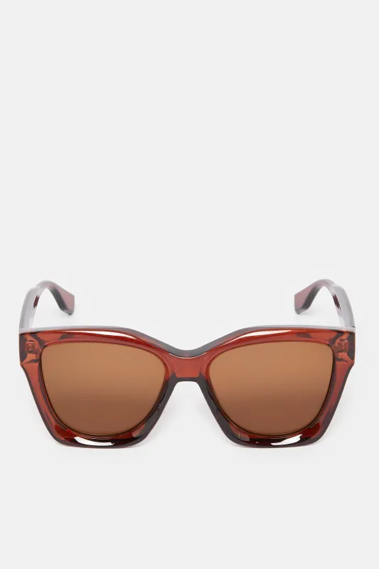 Women Brown Wayfarer Sunglasses sold by Redtag