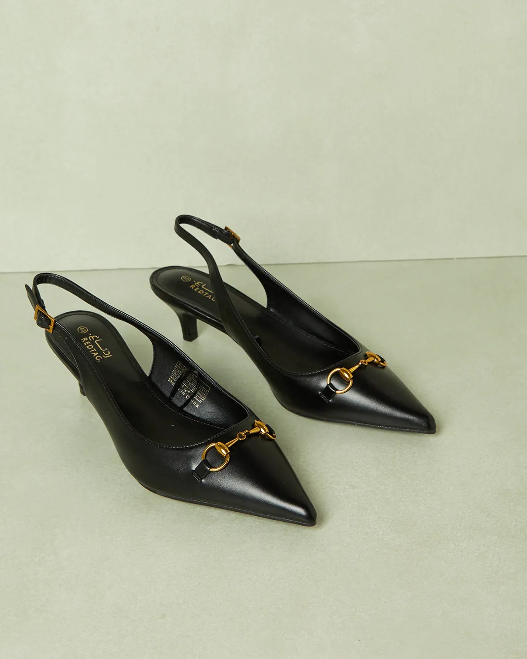 Women Black Slingback With Heels sold by Redtag product image thumbnail 2