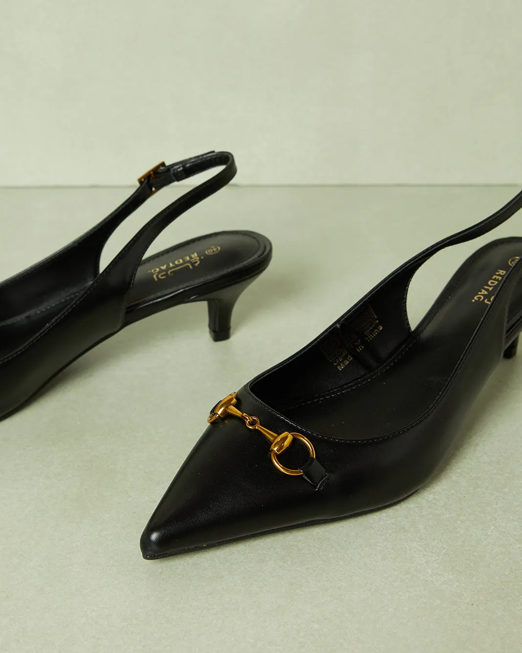 Women Black Slingback With Heels sold by Redtag product image thumbnail 3
