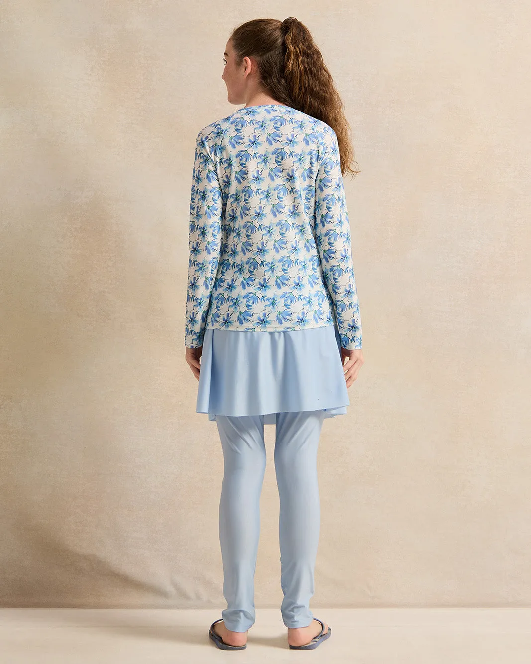 Senior Girls Blue Floral Swimming Suit (3 Piece) sold by Redtag product image thumbnail 4