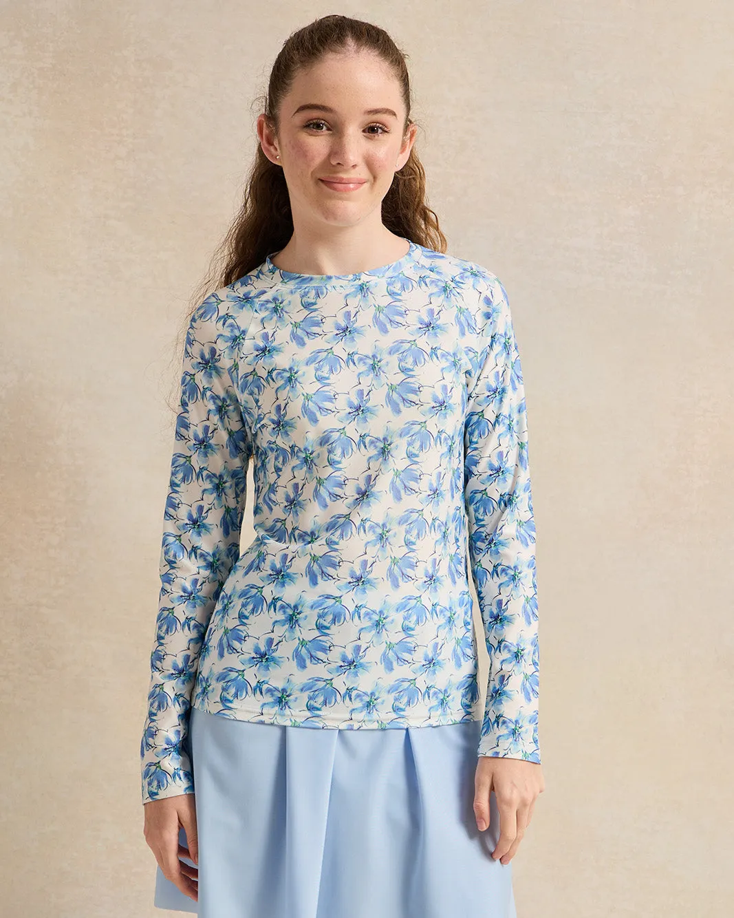 Senior Girls Blue Floral Swimming Suit (3 Piece) sold by Redtag product image thumbnail 2