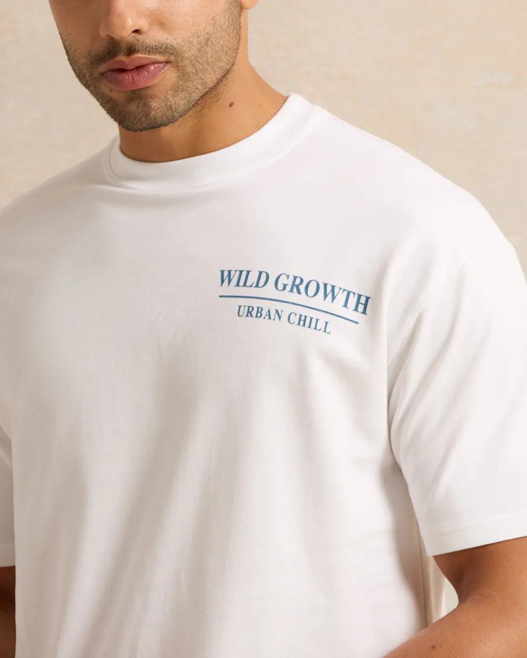 Men White Printed T-Shirt sold by Redtag product image thumbnail 4