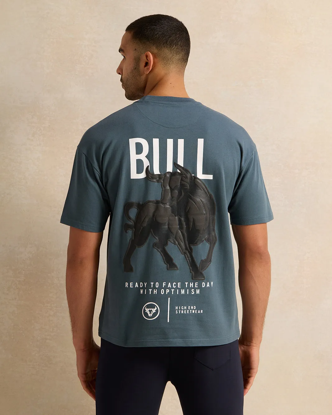 Men Blue Printed T-Shirt sold by Redtag product image thumbnail 3