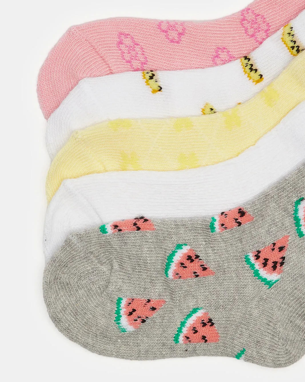 Infant Girls Assorted Printed Ankle Length Socks (Pack Of 5) sold by Redtag product image thumbnail 2