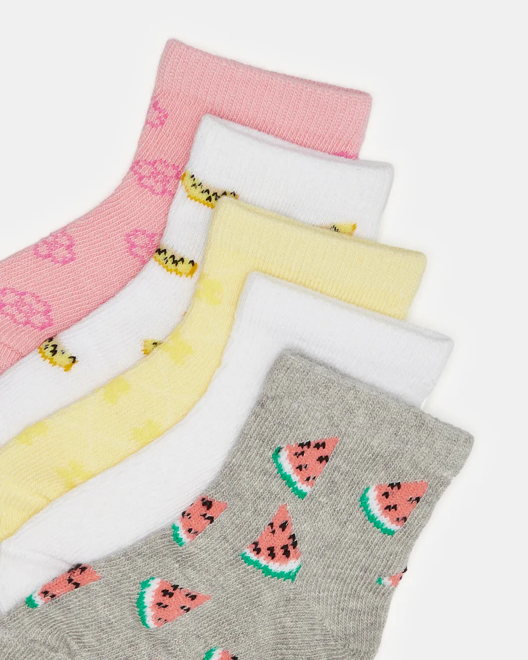 Infant Girls Assorted Printed Ankle Length Socks (Pack Of 5) sold by Redtag product image thumbnail 3